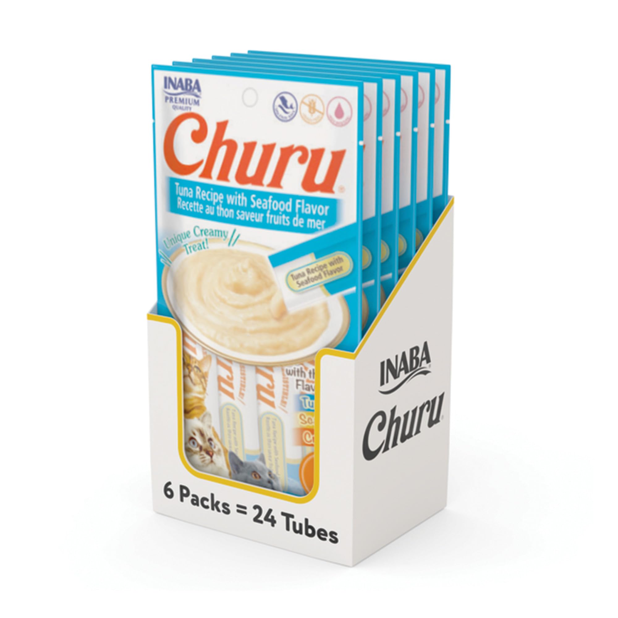 INABA Churu Cat Treats, Tuna Recipe with Seafood Flavors (Pack of 6, 4 Tubes per Pack) (B0B1W26MJW) Amazon Price History, Amazon Price Tracker
