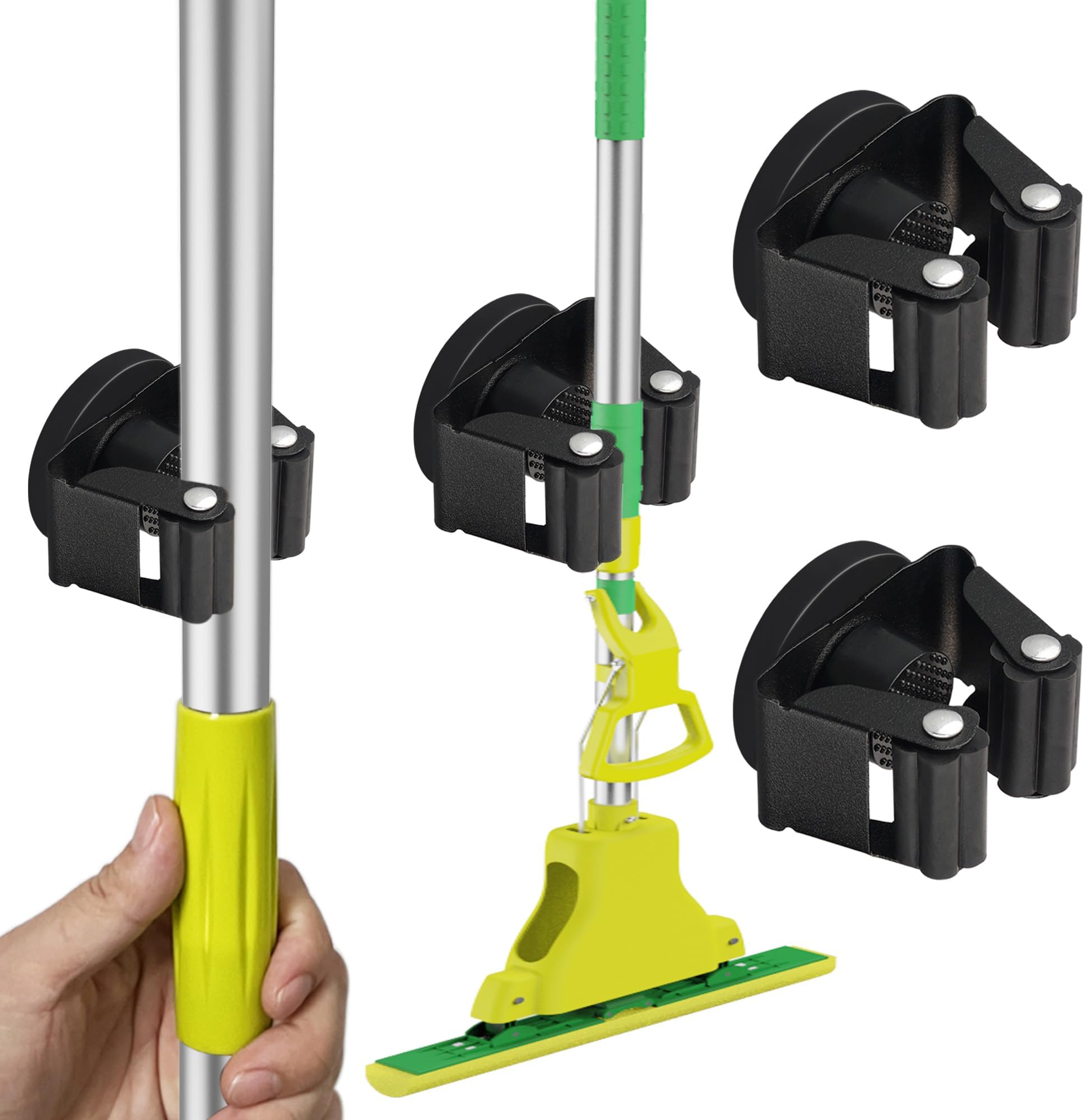 Broom and Mop Holder Wall Mount, SpaceSaving