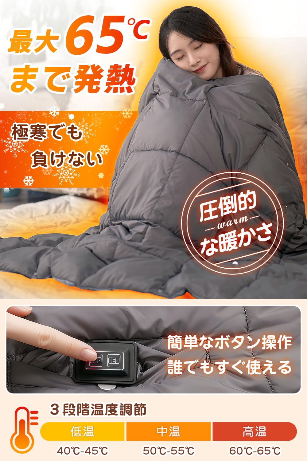 快適な暖かさを手に入れよう！USB給電の5WAY即暖電気ブランケット Amazon.co.jp : 【2025冬新登場・5way使用】電気毛布 掛け敷き兼用