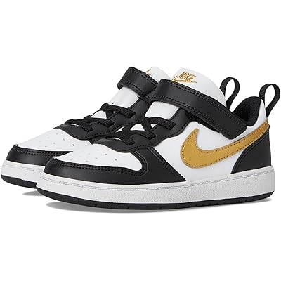 Мужские кроссовки Nike Kids Court Borough Low Recraft (Infant/Toddler) black/metallic gold/black/white