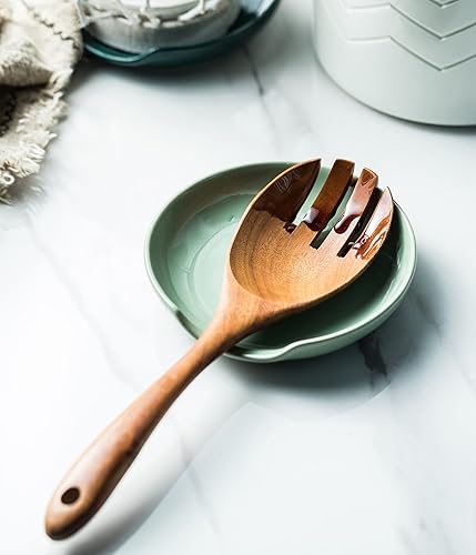 Vista 3 de LYEOBOH Spoon Rest for Stove Top, Spoon Holder Large Ceramic Spoon Rest for Kitchen Counter, 5 Inches Cooking Spoon Rest for Spoon, Ladle, Spatula