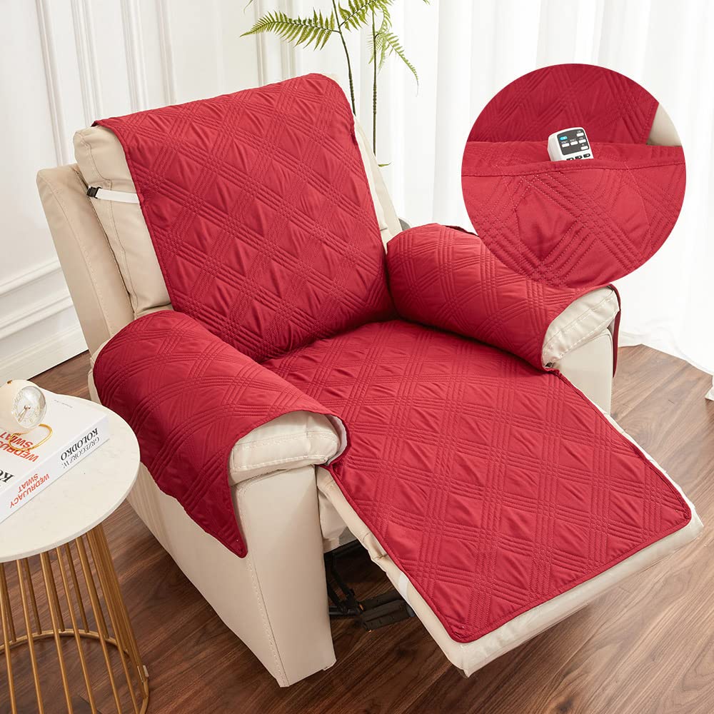 Housse De Fauteuil Relax Inclinable électrique - Tissu Brossé Imperméable Antidérapant