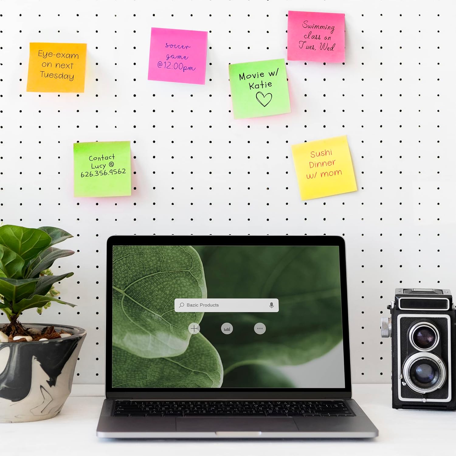 BAZIC Products Sticky Notes 3x3 Neon s Post Stickies Self Stick Note, Colorful Adhesive Memo Pads, Recyclable (160 Sheets/Pack), 144-Packs