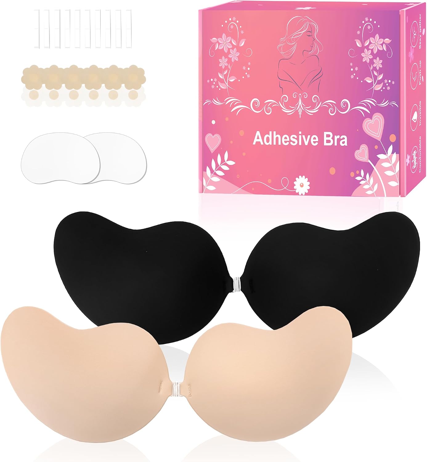 Sticky Bra Push Up Lift Invisible Adhesive Bra Strapless Backless for Women