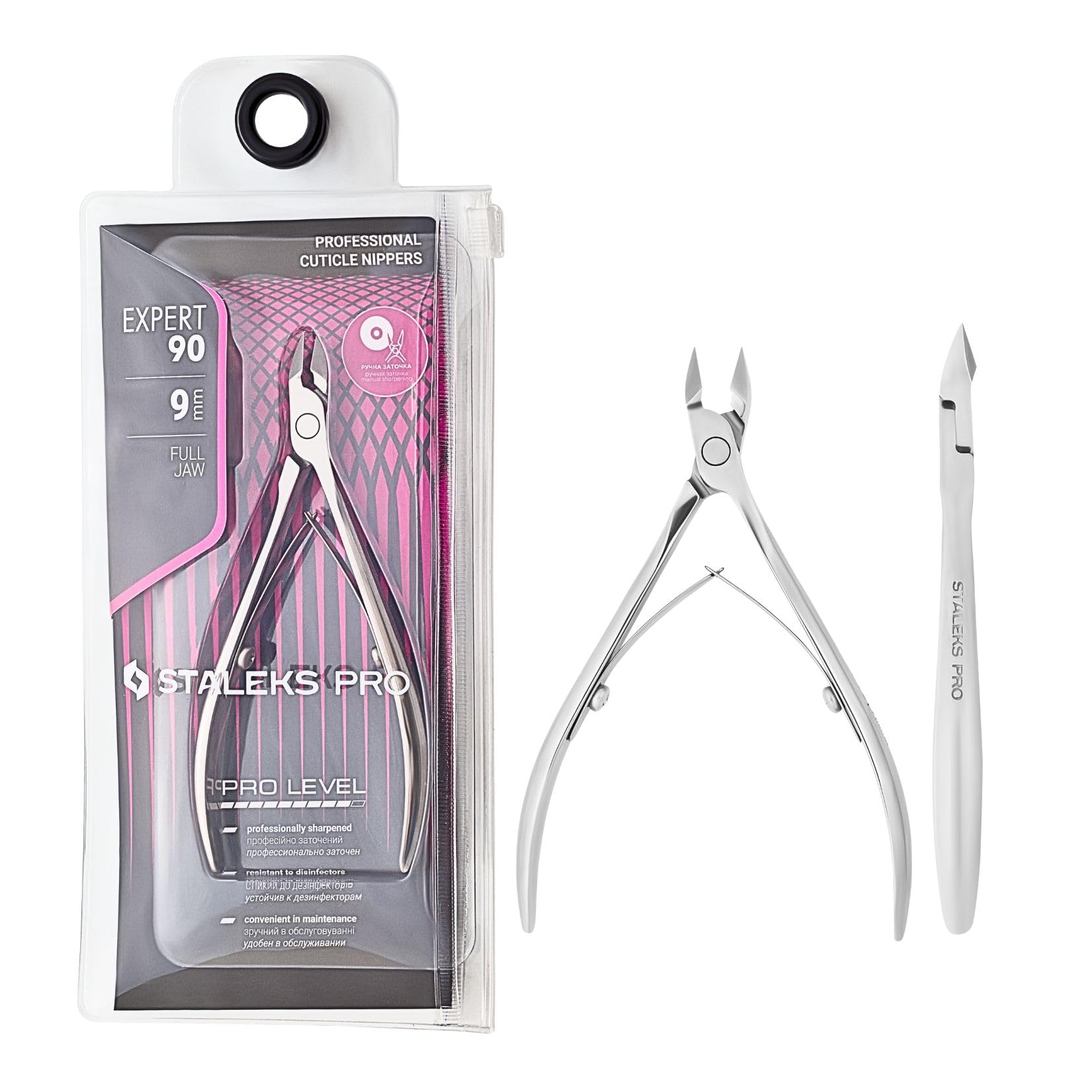 STALEKS PRO by Natury Nails Expert Professional Cuticle Pliers 9 mm Stainless Steel (NE-90-9)