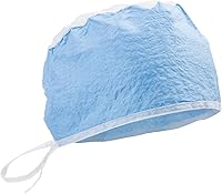 Vista 2 de McKesson Gorra quirúrgica, azul, gorra desechable con cierre de lazo, cubierta de cabeza para cirujanos - Talla única, 600