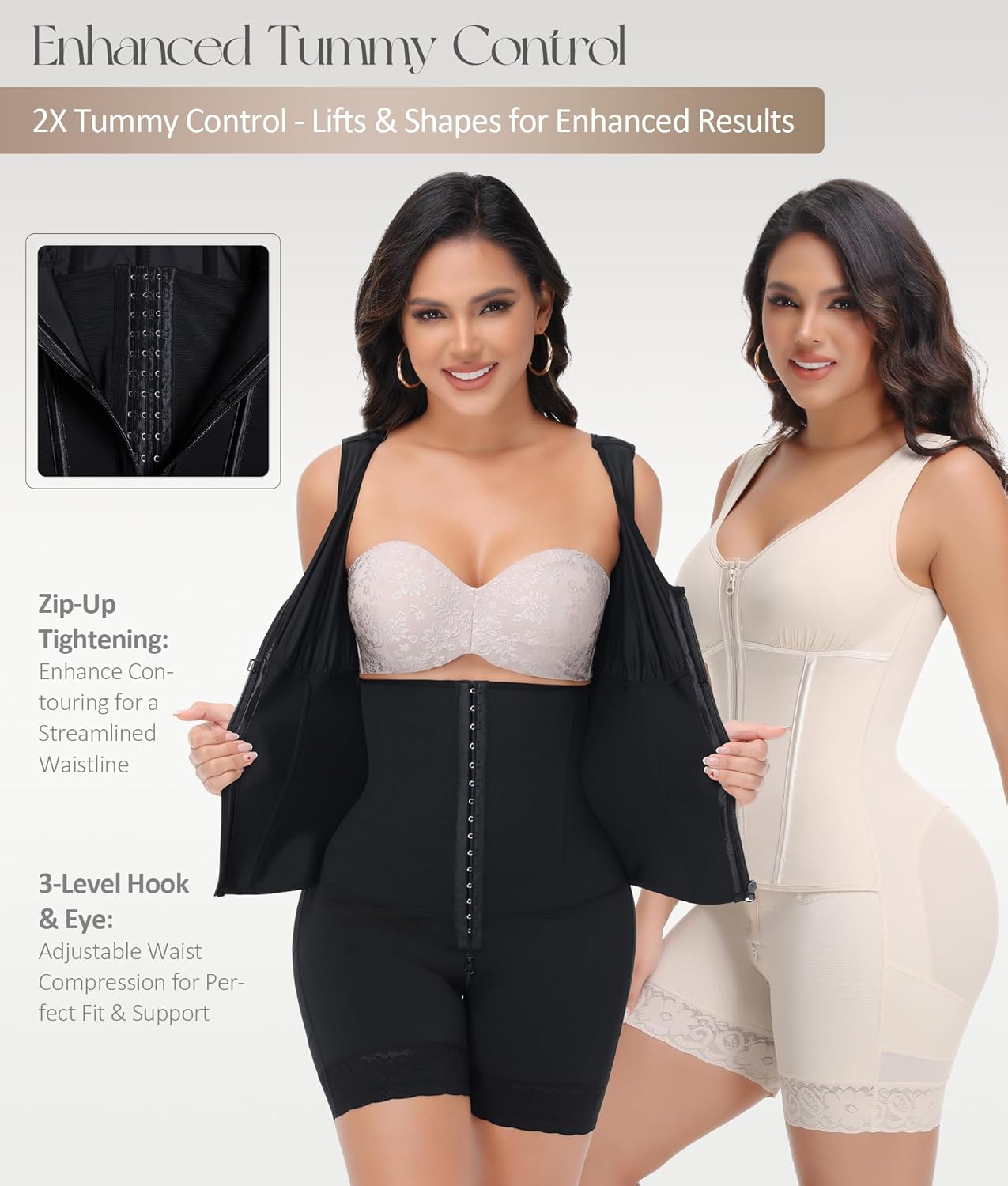 M MYODRESS Fajas Colombianas Shapewear for Women Curvy Faja Body Shaper Stage 2 Post Surgery Tummy Tuck Compression Garment - Image 2
