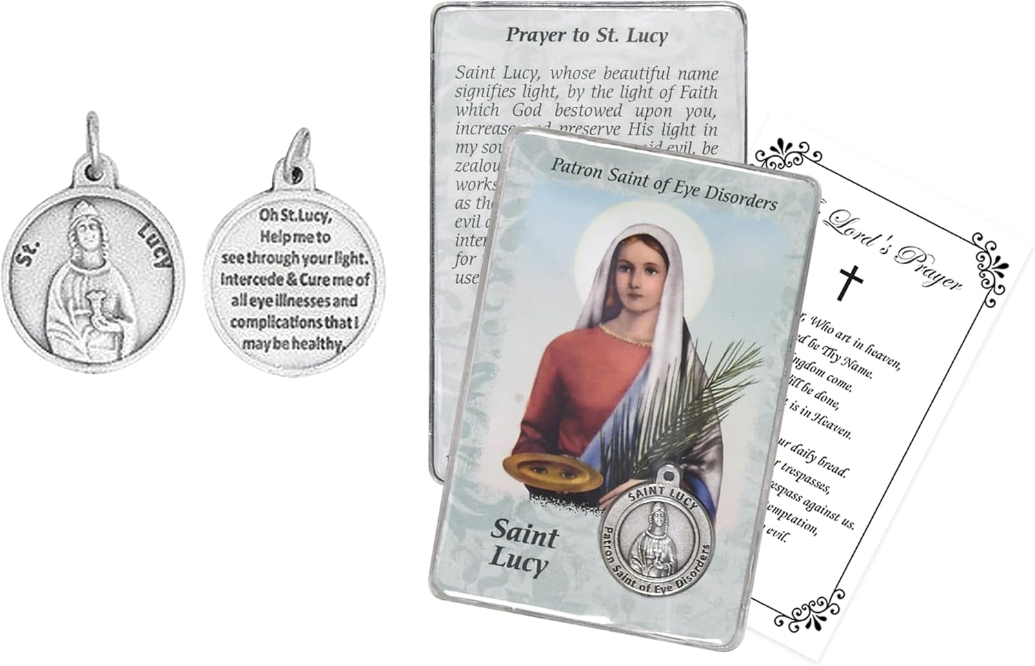 St Lucy Medal St Lucy Prayer Card, The Lord's Nigeria Ubuy