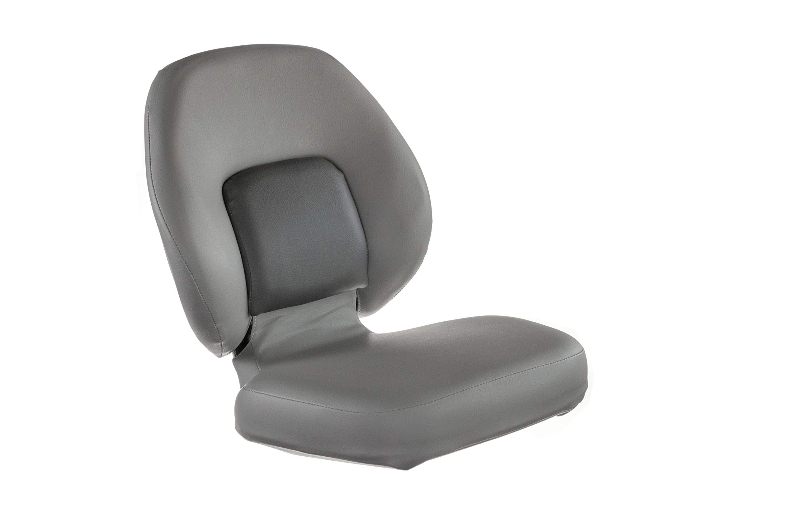 attwood 98386-2 Classic Ergonomic Universal Marine Boat Seat, Two-Tone Gray Finish, One Size