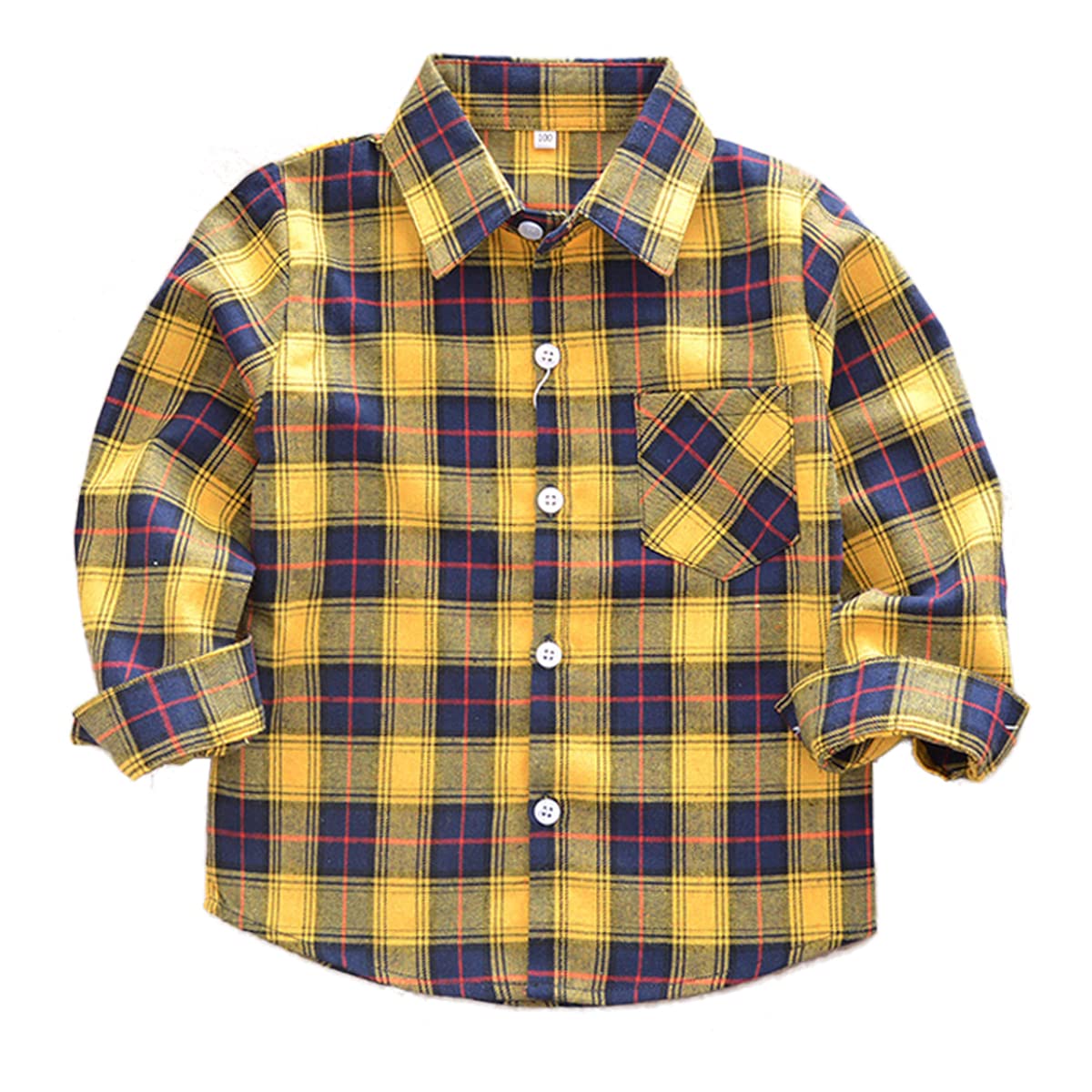 Machbaby Jungen Mädchen Langarm Hemden Plaid Kariert Freizeithemd Tops Baumwolle Button-down Langarmshirt