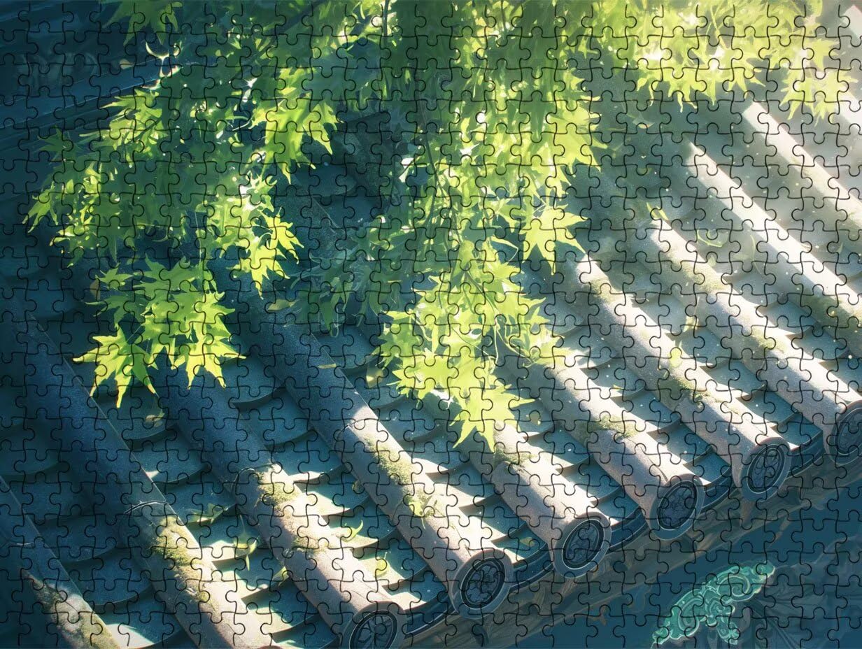 Puzzle dla dorosłych, 5000 elementów, zielony dach, wyzwanie dla rodziny, do zabawy, rękodzieło, puzzle, gry zręcznościowe dla dorosłych, wyzwanie dla przyjaciół, R2KH551