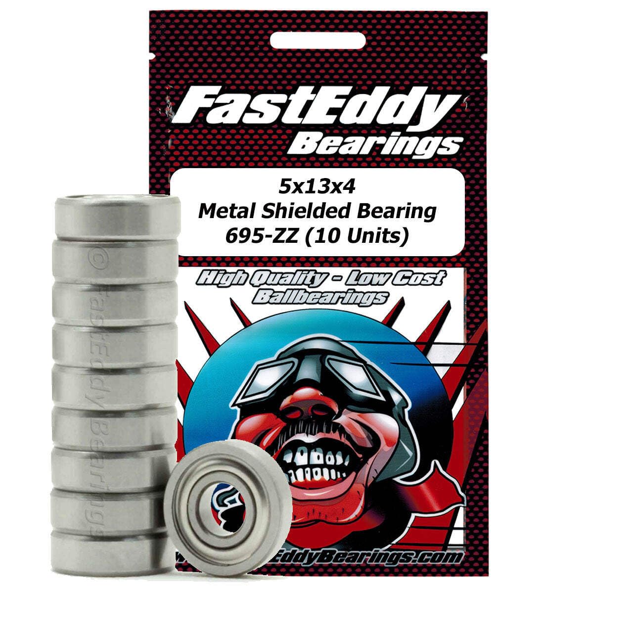 5x13x4 Metal Shielded Bearing 695-ZZ 10 Units: Amazon.com