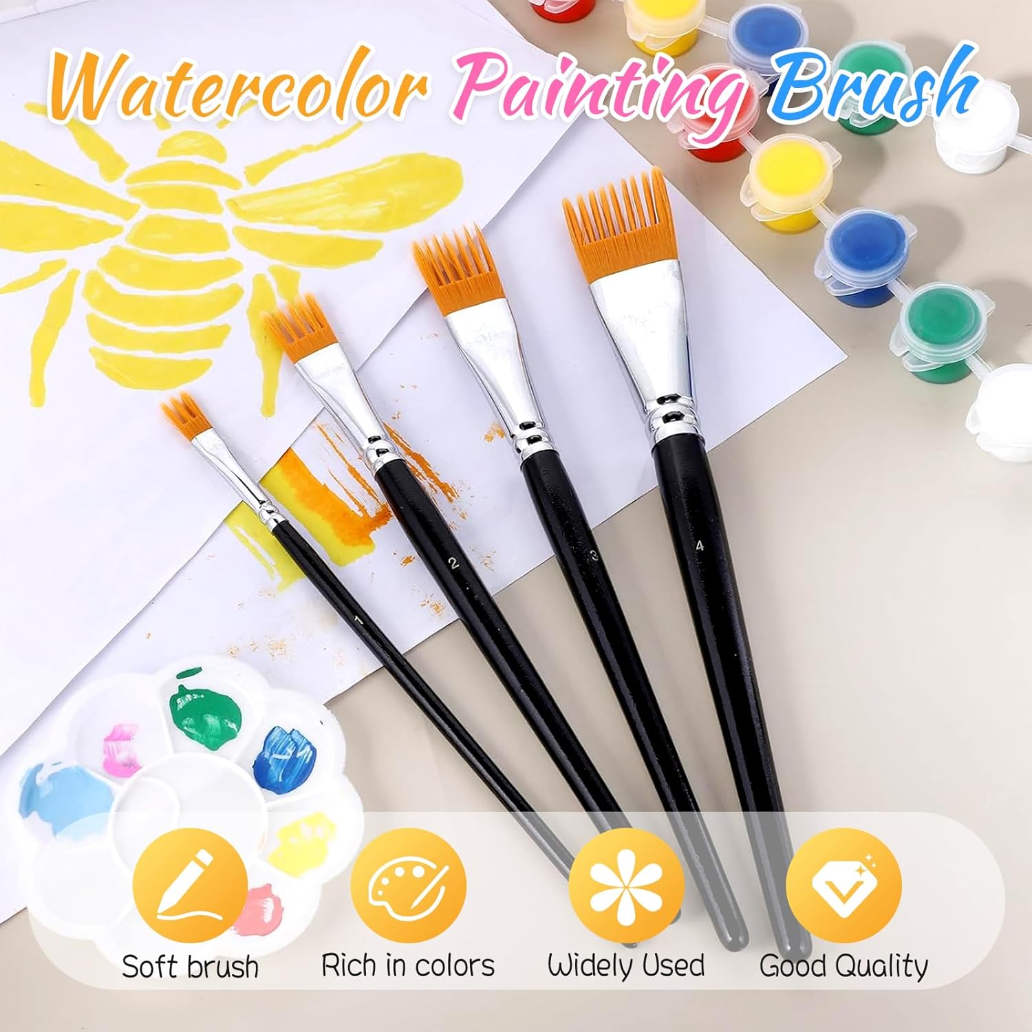 12PCS Art Grainer Brush Comb Set, Professional Artist Acrylic Paint Brush Comb Set, Small Nylon Bristles Painting Brushes for Acrylic, Oil and Watercolor, Ideal for Artists Face Painting(12 PCS)