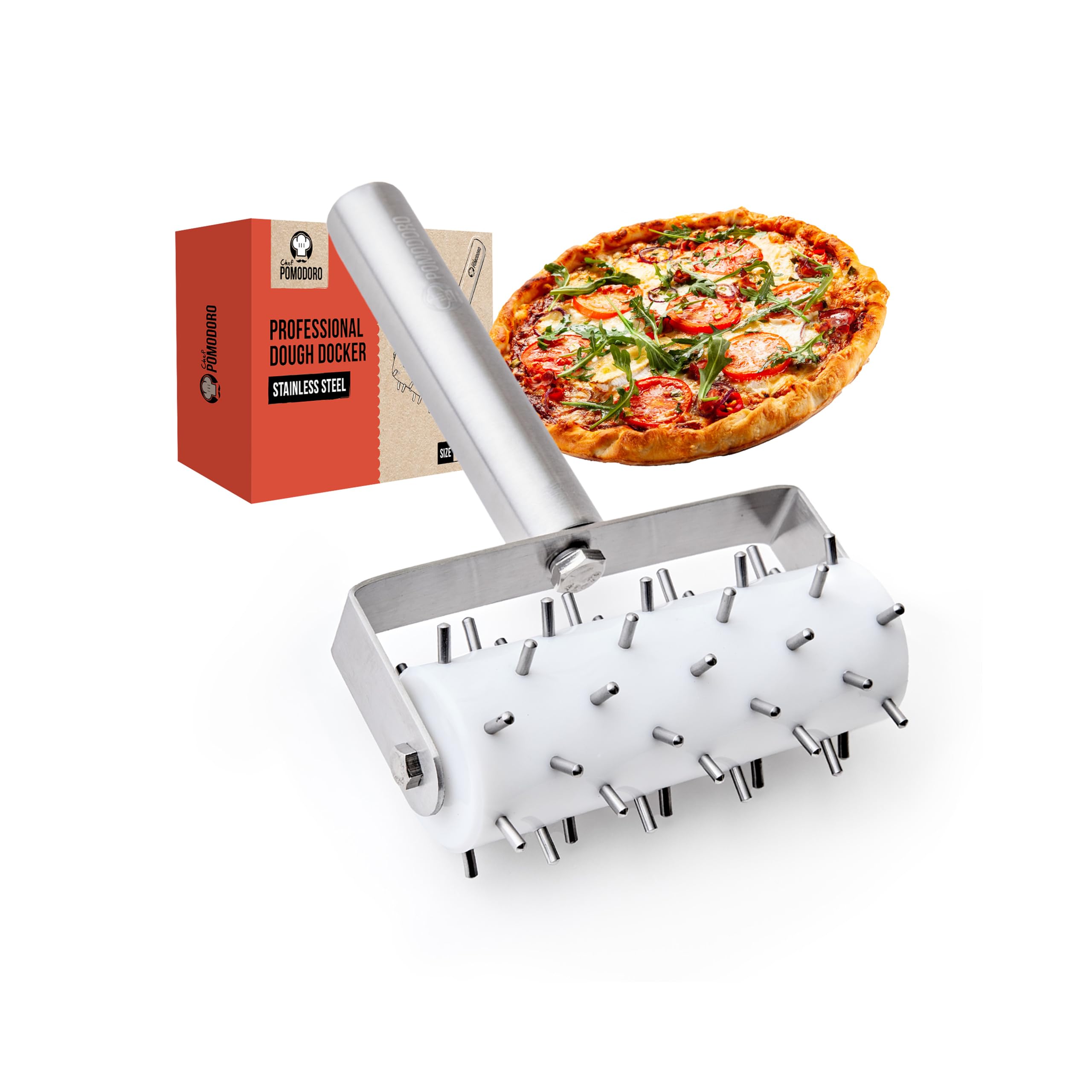 Rouleau Docker à Pâte En Acier Inoxydable - Pour Pizza, Crackers, Pâtisseries, évite Les Bulles à La Cuisson