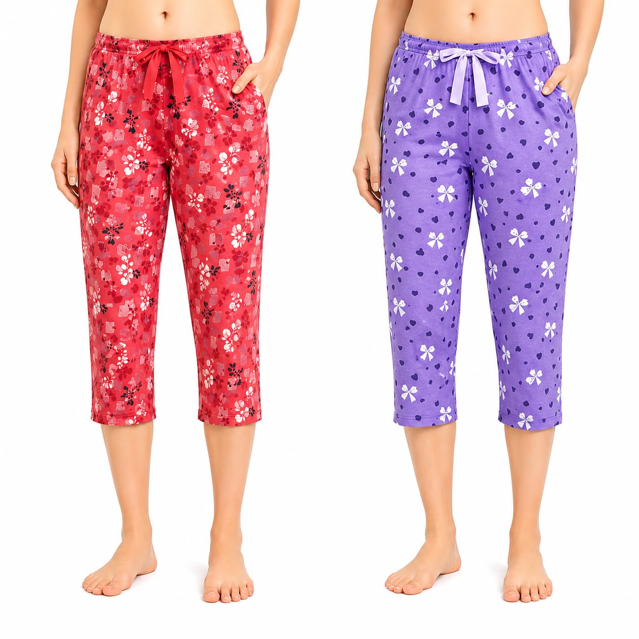 Stylo X-Line Womens Cotton Printed Capri #DyDi Capri (Pack of 2)-image-33
