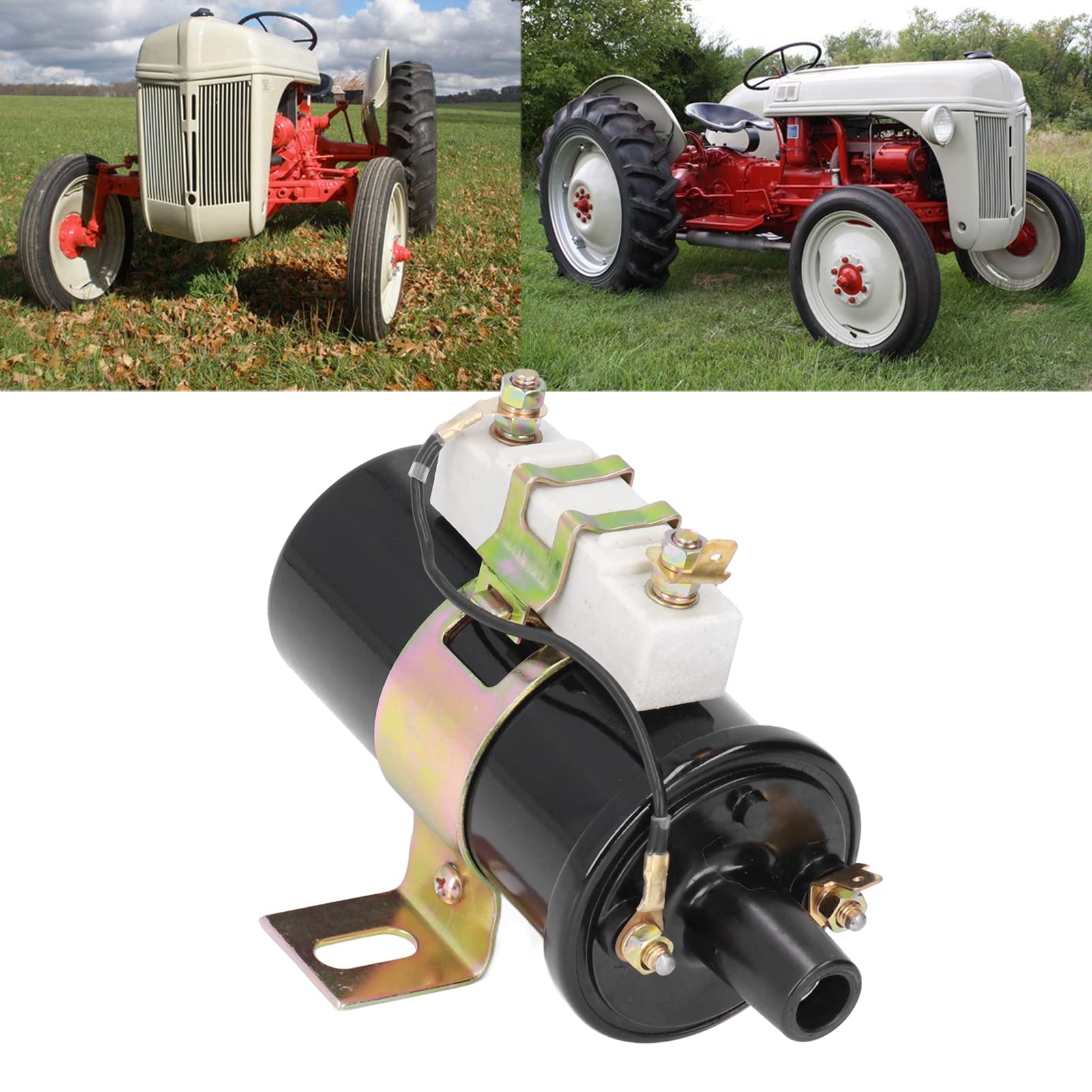 Bobina de encendido, repuesto de bobina de encendido de motor eléctrico de tractor de 6 voltios o 12 voltios para 8N 9N 2N 600700800+