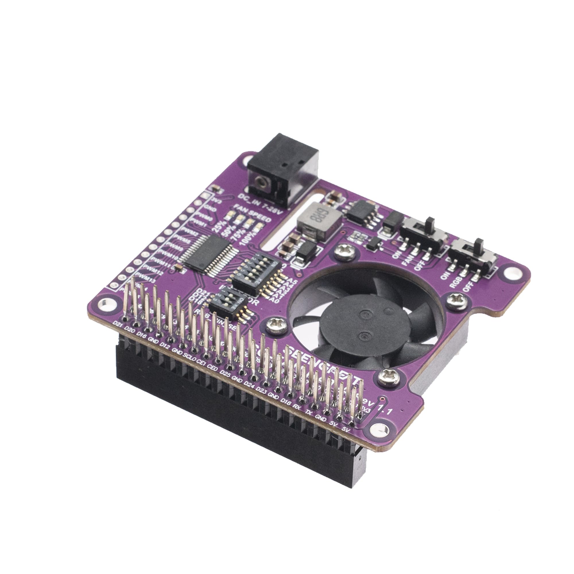 Waveshare Pan-Tilt HAT 2-DOF Pour Raspberry Pi – PCA9685 + Capteur Lumière TSL25911, Contrôle Caméra I2C