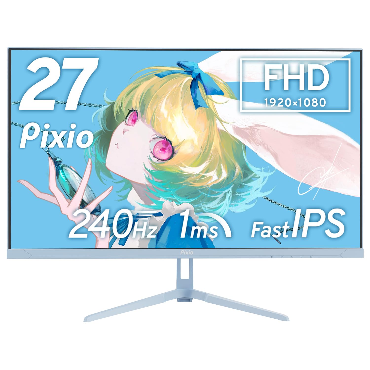 Amazon.co.jp: Pixio PX279 Wave Pastel Blue ゲーミングモニター 27