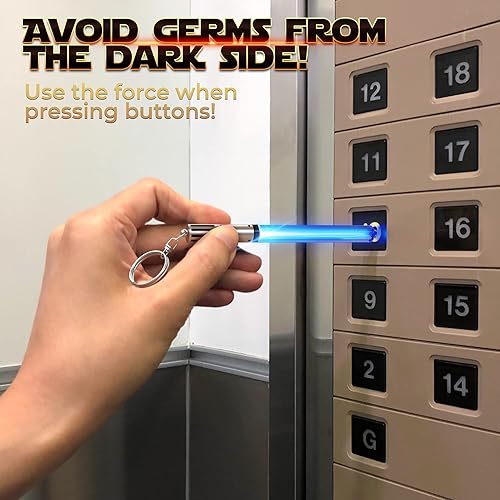 Miniatura 7 de LIGHTSABER - Llavero con luz LED, sable de luz brillante, 8 modos de cambio de color, 3 llaveros incluidos