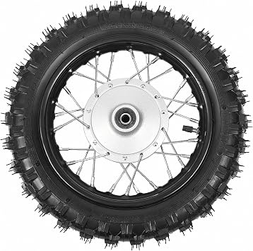 Front Rear Wheel Pair Set For HondaCRF50 XR50 BBR KLX Dirt Bikes 2.50-10 Front Rear Tire Rim Drum Brake with Chain & Plate (2.50-10 Front Rear Tire Rim Wheels ) 16'' x 3'' x 3''