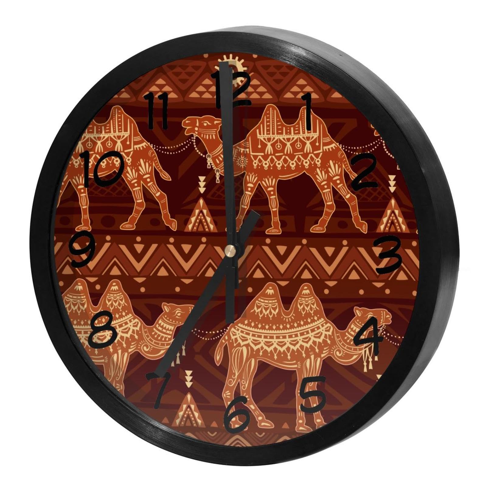 Horloge murale silencieuse à quartz décoration maison ronde