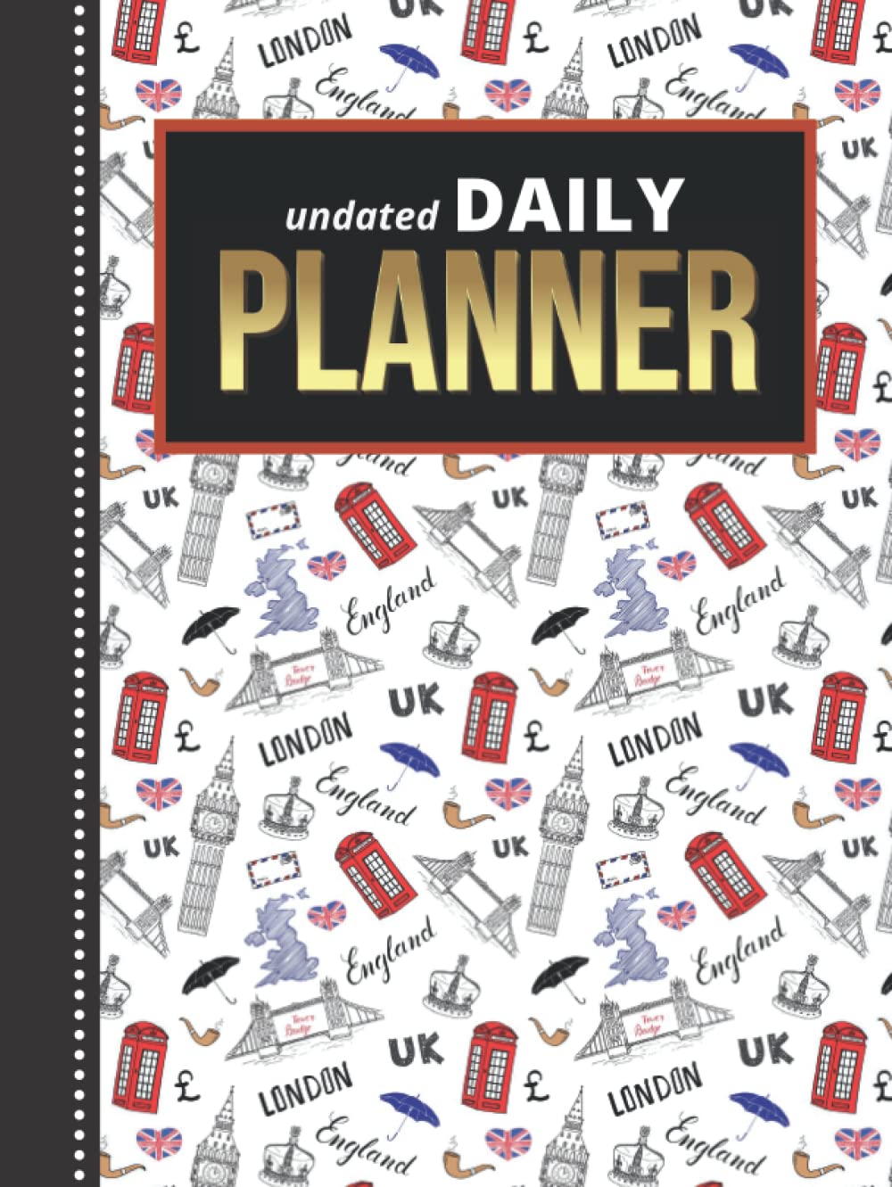 Planning horaire 365 jours sous couverture rigide, idée cadeau gestion du temps