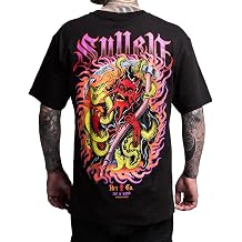 Sullen Men's Red Reaper Artist Series Tattoo Lifestyle Graphic Cotton Standard Short Sleeve Tee Black