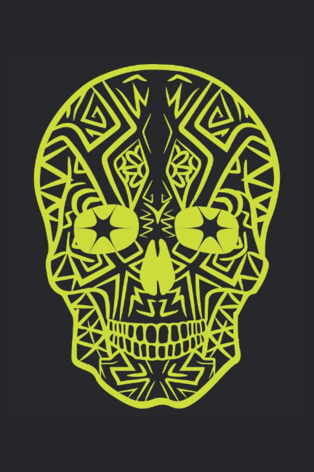 Cabeza divertida cráneo abstracto loco: Cuaderno de 120 páginas Cuaderno de 6 * 9 para las personas creativas que quieren un cuaderno genial