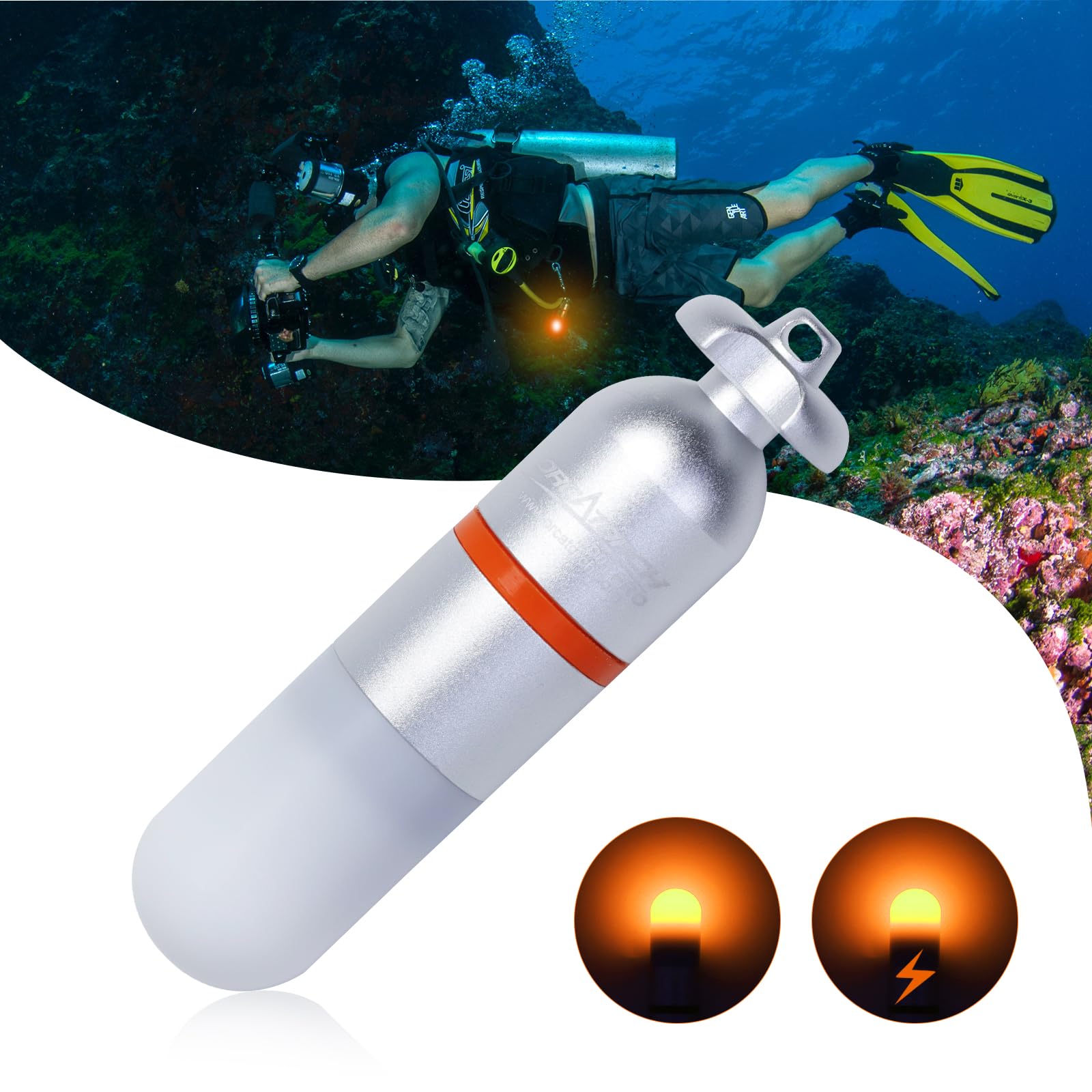 Amazon.co.jp: ORCATORCH SD01 PRO ダイブビーコン ダイビング信号