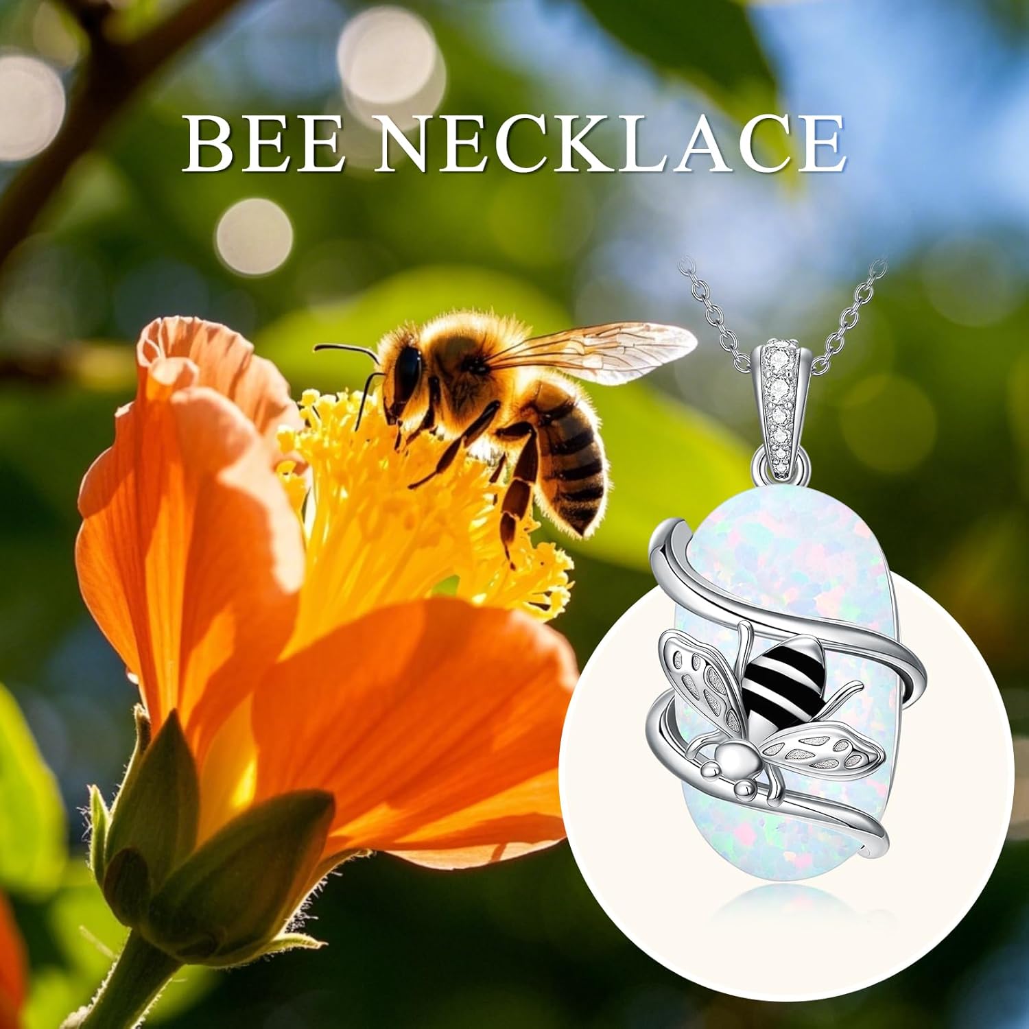 Opal Mama Bear/Panda/Cat/Koala/Sloth/Cardinal Necklace 925 Sterling Silver Opal Animal Pendant Jewelry Birthday Gifts Women Mom - Image 3