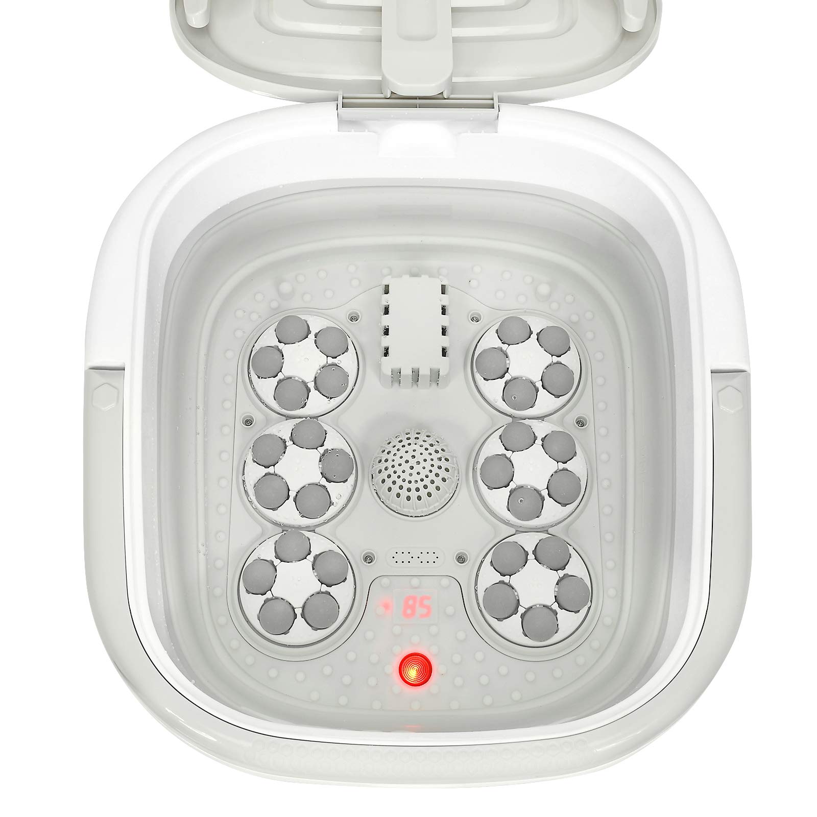 COSTWAY Masajeador de Baños para Pies Masajeador Eléctrico Masaje de Pies con Temporizador de 10-60 min / 36-48 ℃ / 500W (Gris)