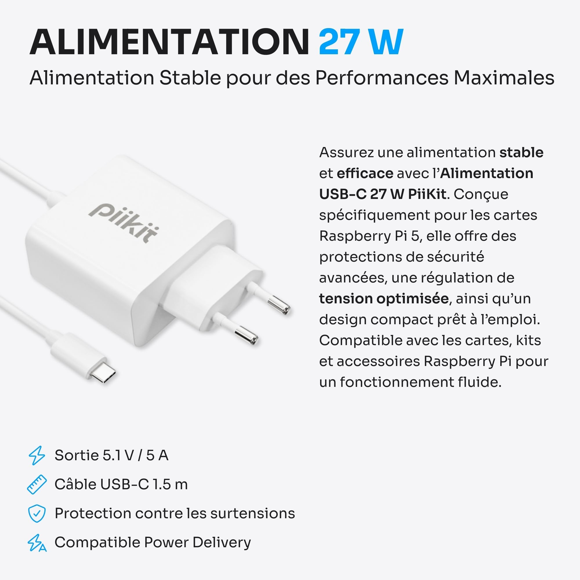 Starter Kit pour Raspberry Pi 5 4 Go - Édition Essentielle | Alimentation 27 W | Boîtier avec Ventilateur Intégré et Dissipateur Thermique | Câble Micro-HDMI 4K 60 Hz