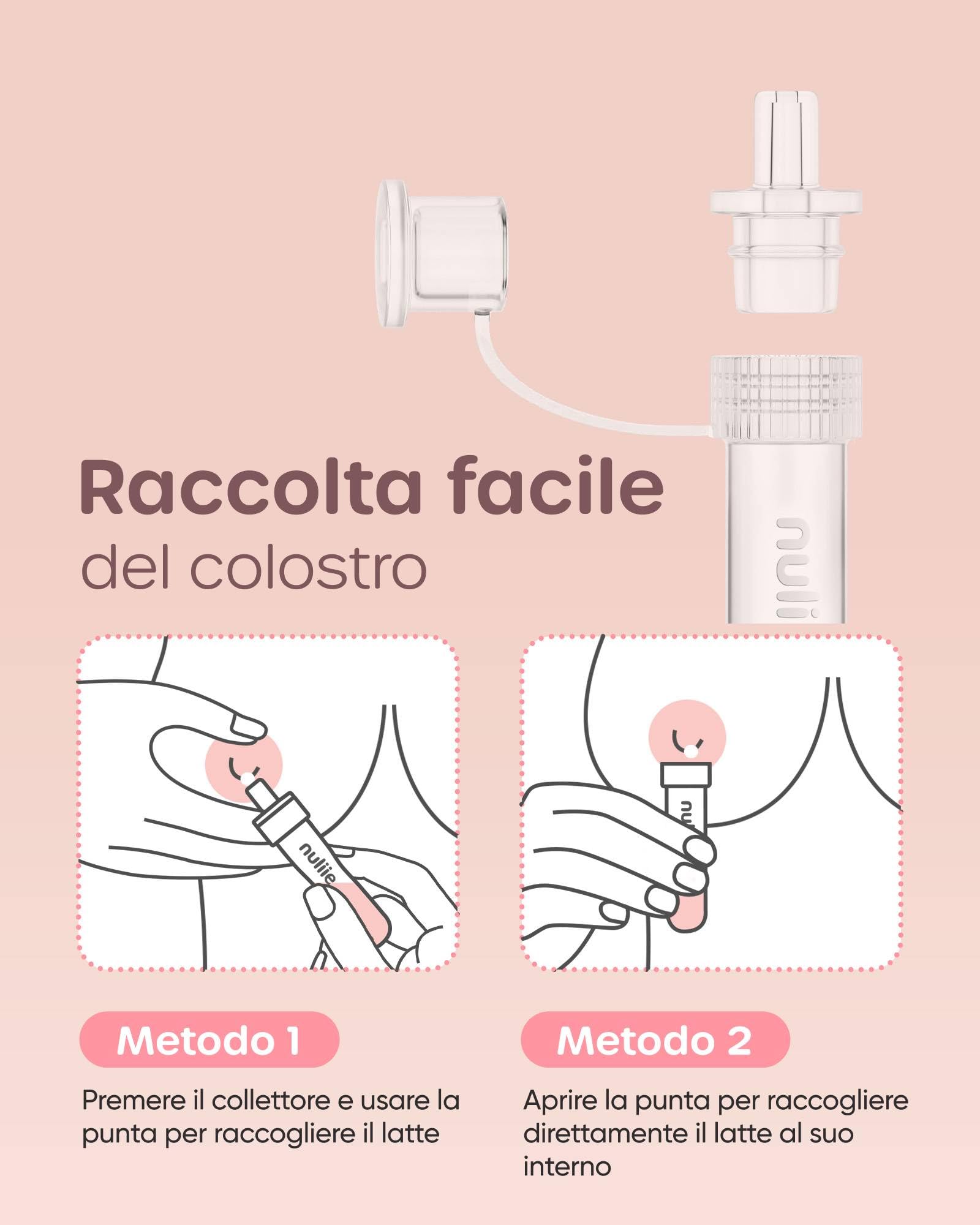 Nuliie Kit di raccolta colostro 7 ml/12 pezzi, a prova di perdite, riutilizzabile, resistente al calore e al congelatore, senza BPA, con panno di cotone, custodia, spazzola per la pulizia, pronto