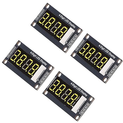 Miniatura 8 de 4PCS LED Display Digital Tube 4 dígitos 7 segmento 0.36in TM1637 Drive Chip Tube Clock Display Module (Amarillo MRA110C)