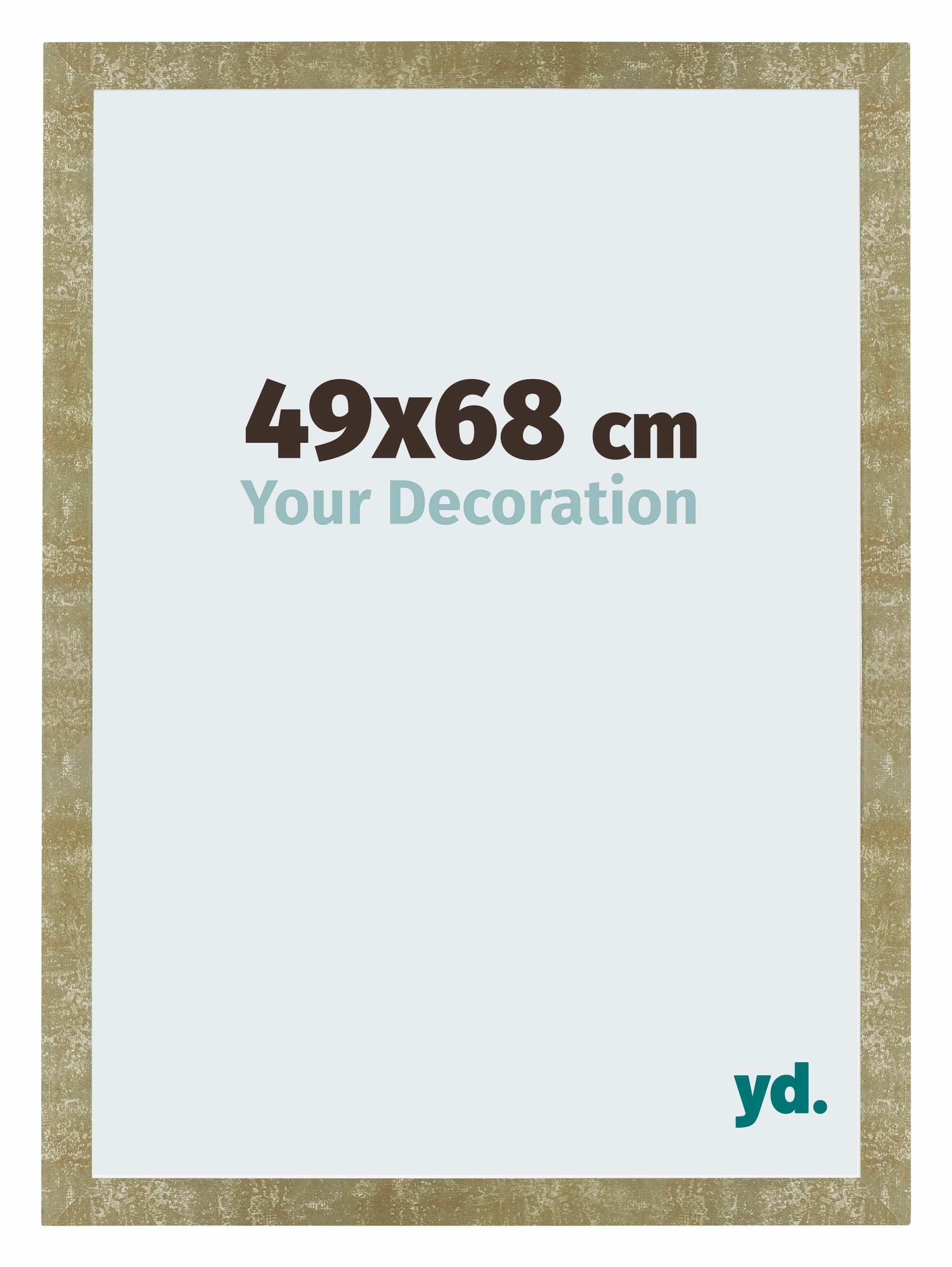 Your Decoration - Picture Frame 49x68 cm - Gold Antique - Decorative Wall Frame in MDF with Antireflection - Frame 49x68 - Mura