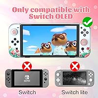 Vista 9 de ECHZOVE Protective Case Compatible with Nintendo Switch OLED,Switch OLED Hard Console Case and Joy Con TPU Case with Thumb Grip Caps and Screen