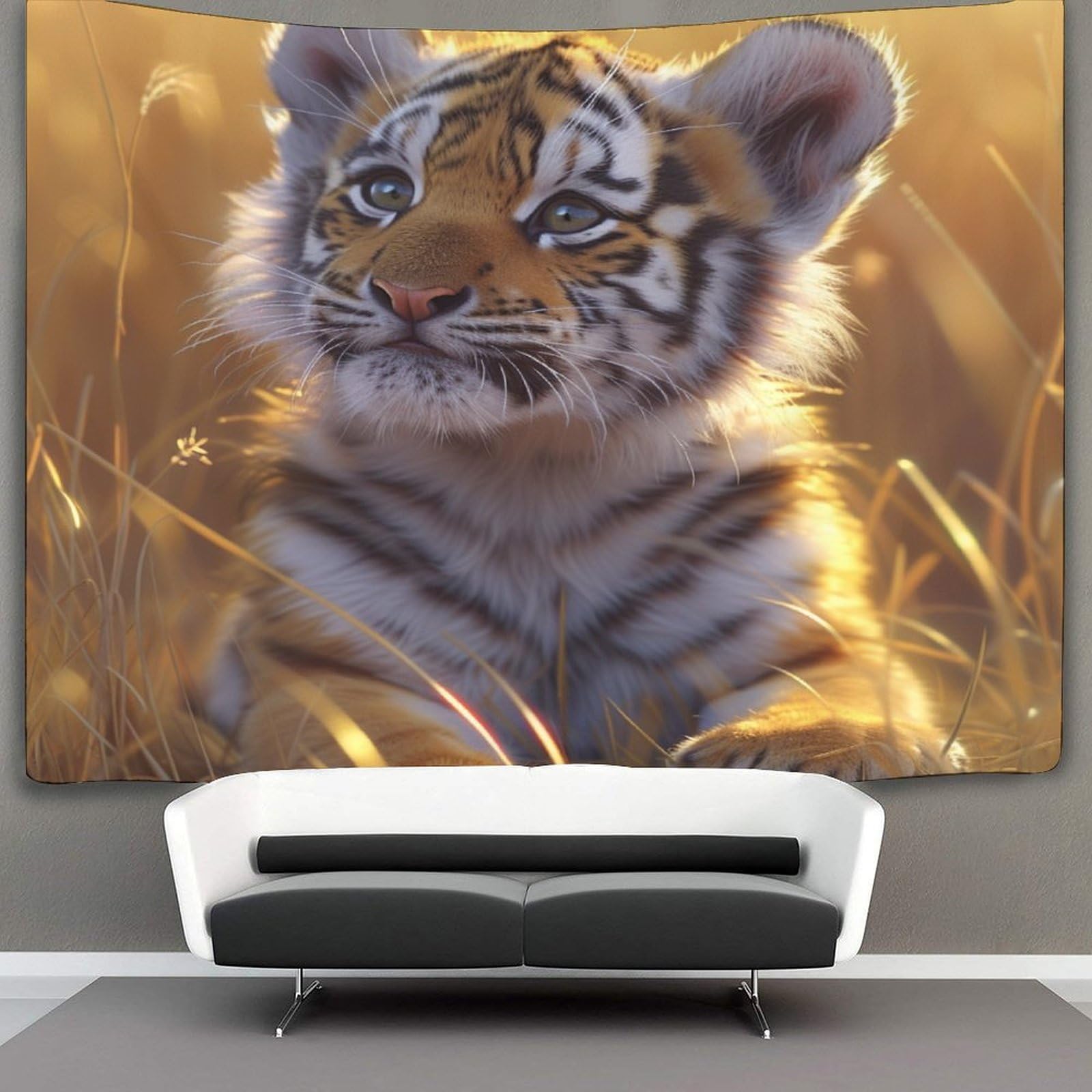 kaiyun 70cmx100cm Tapestry Tiger Tapestries Animal 3D Printing Wall Hanging Home Decorations