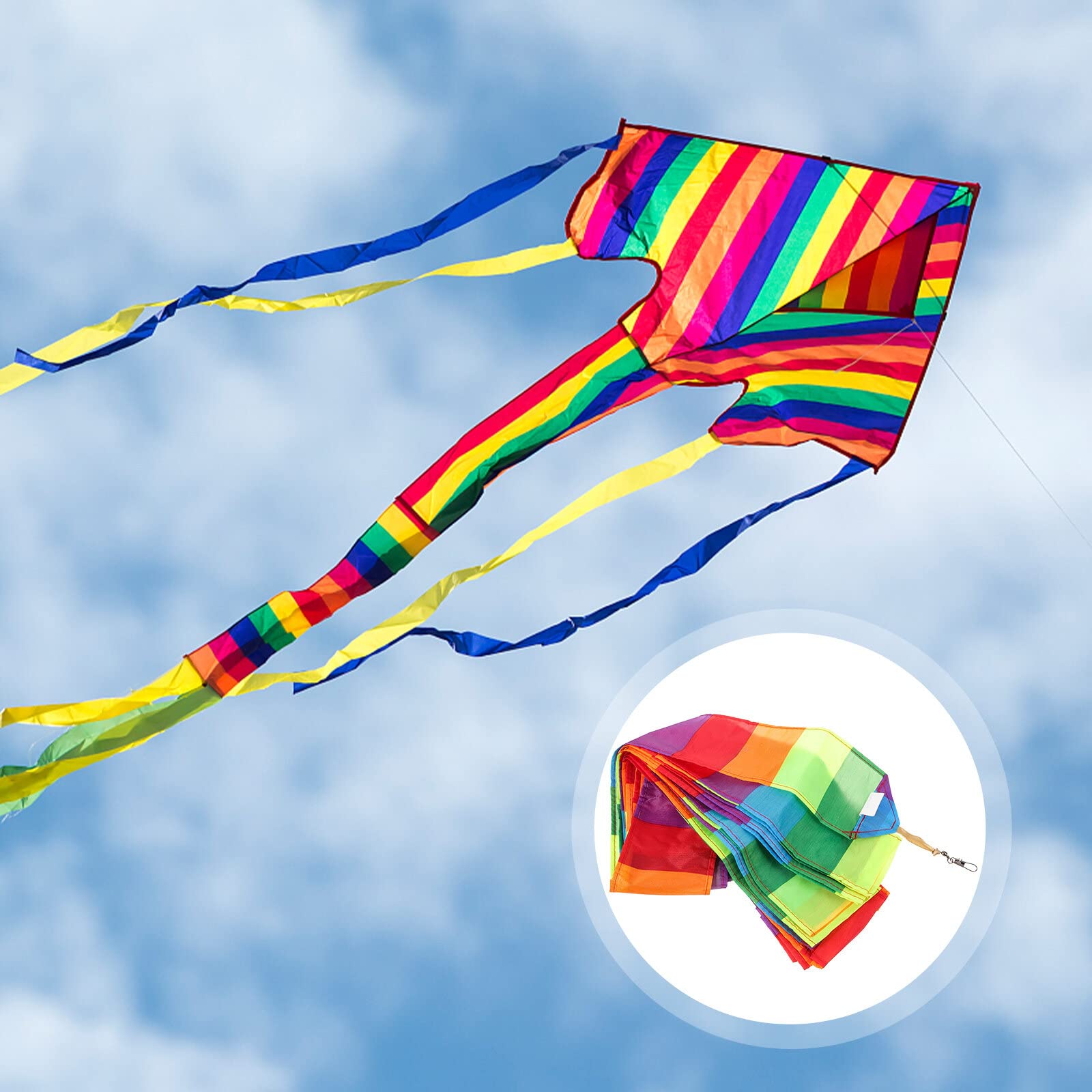 Ruban Queue De Cerf-volant 15 Mètres – Nylon Résistant, Streamer Arc-en-ciel, Pour Cerfs-volants, Drones Et Déco Extérieure