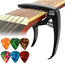 Capo, Capo Guitar, Capo for Guitar, Trigger Capo Capo for Acoustic Electric Guitars and Ukulele, Material Zinc Alloy, Black