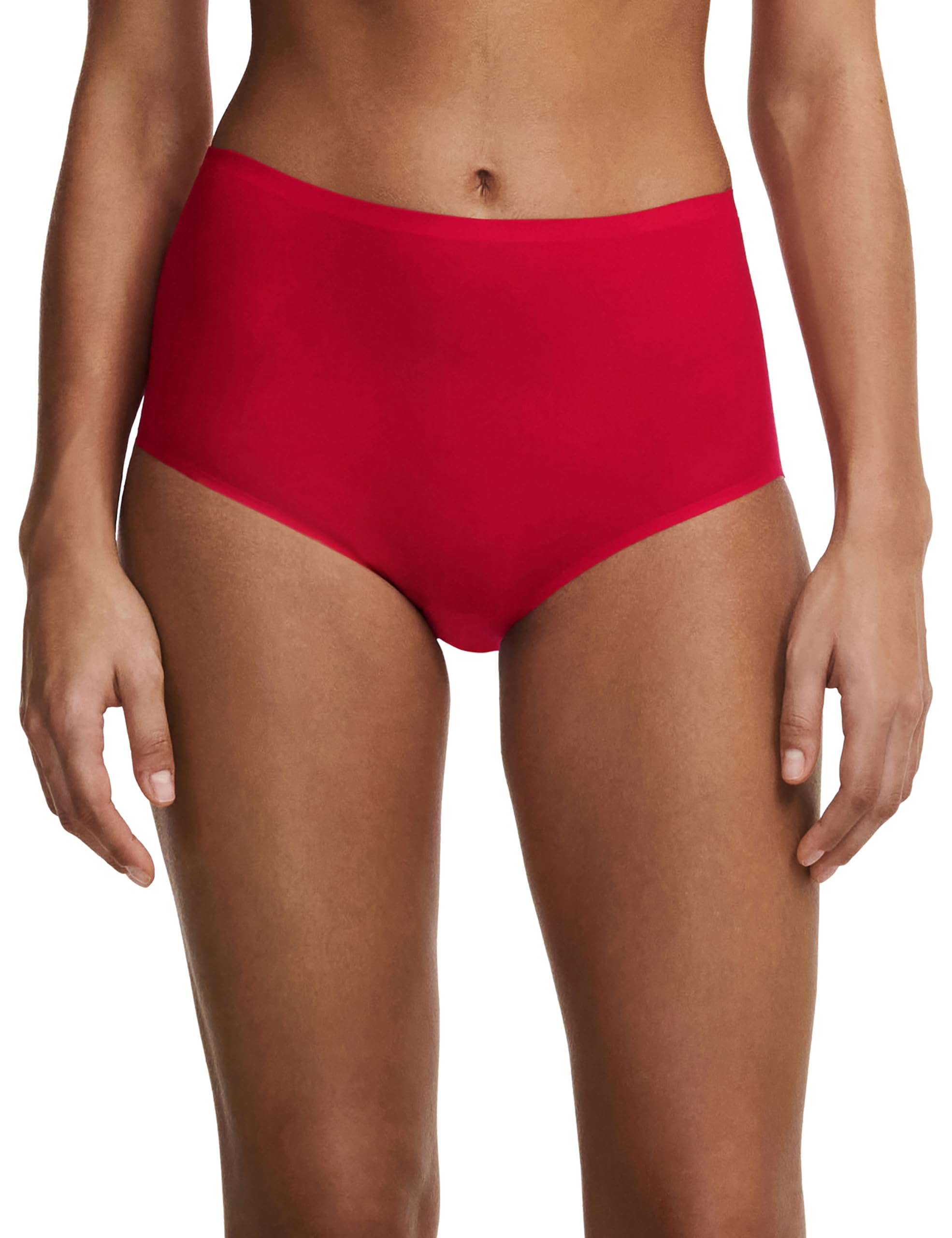 Chantelle Women's, SOFTSTRETCH, High Waist Brief, Women's invisible lingerie, Red, One Size
