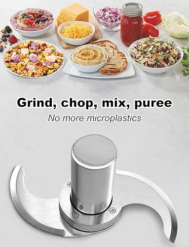 Miniatura 6 de 27055 Blade para robot Coupe procesador de alimentos R2, R2N, R2B, R2U, R201, R211, con carcasa de acero inoxidable y 2 cuchillas de repuesto, sin