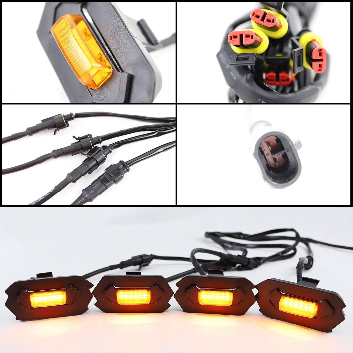 Front Grille Light Bright LED Grill Light with Wiring Harness Waterproof Front Grille Decorative Lamp Compatible with Ford Ranger T9 2022-2025