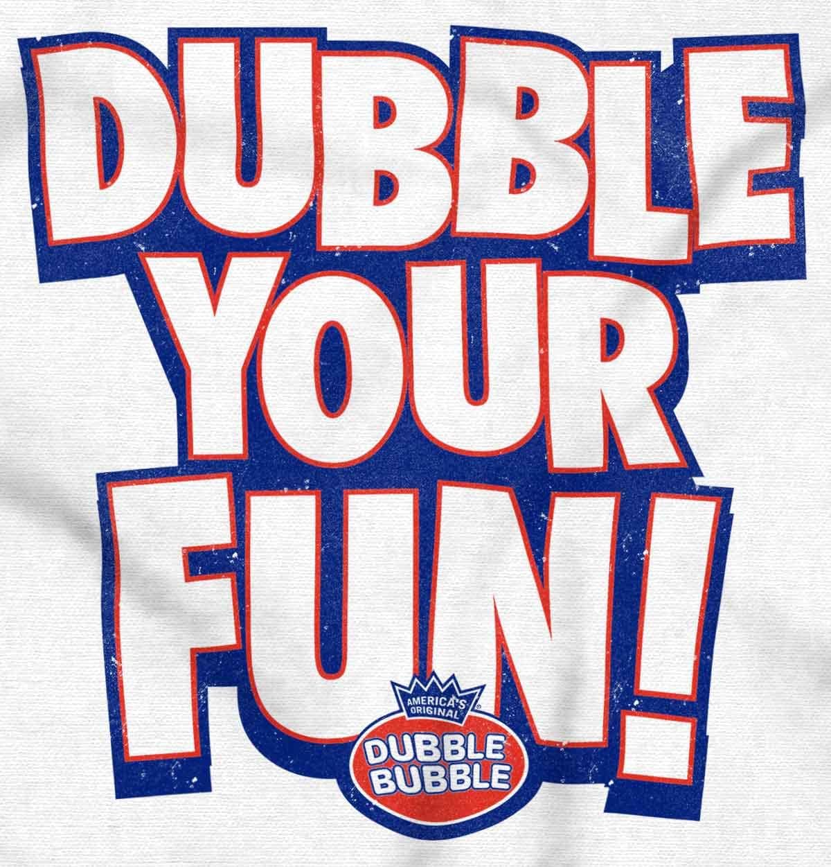 Brisco Brands Dubble Bubble Double Your Fun Logo Zip Up Hoodie Mens Womens