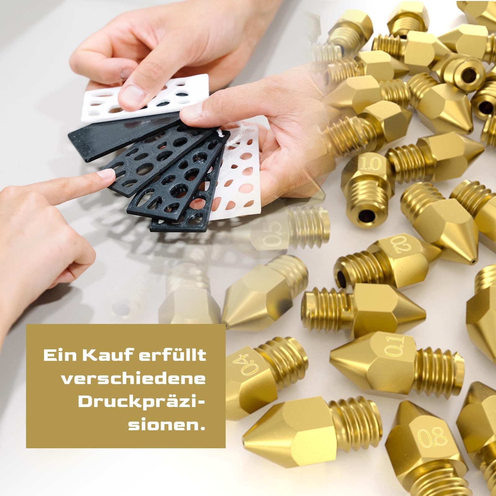 31 sztuk dysz do drukarki 3D MK8 do Ender 3, 0,4 mm, 0,1, 0,2, 0,3, 0,5, 0,6, 0,8, 1,0 mm, z zestawem do czyszczenia do Ender 3 V2/Pro (filament 1,75 mm)