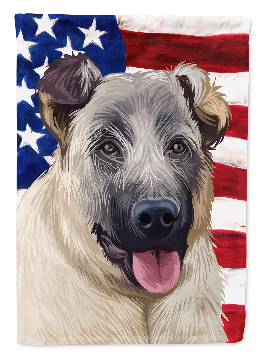 Caroline's Treasures CK6584CHF - Bandiera americana a forma di cane, misura grande, multicolore