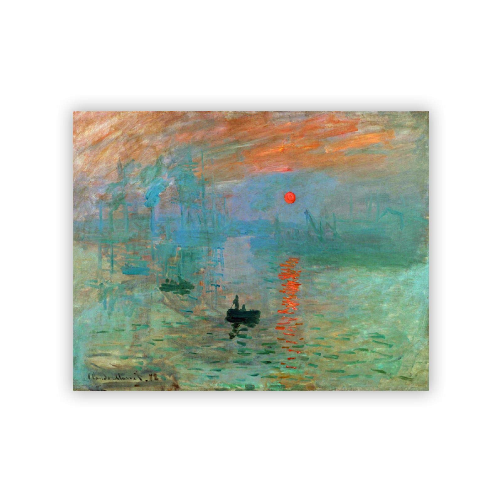 Affiche Claude Monet Impression Sunrise Toile 40x50cm avec Cadre