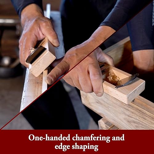 Miniatura 10 de SUIZAN Plano de madera japonés Kanna 2 pulgadas (1.969 in) mano cepilladora herramientas japonesas de carpintería