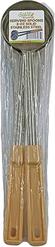 Vista 20 de Cuchara de servir de acero inoxidable para control de porciones, paquete de 2 (2 onzas perforadas)
