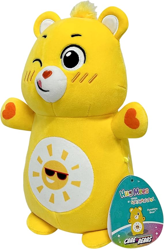 Squishmallows Orijinal Bakım Ayıları 10 Funshine Bear HugMees - Ultrasoft Resmi Jazwares Peluş (Orta Boy)