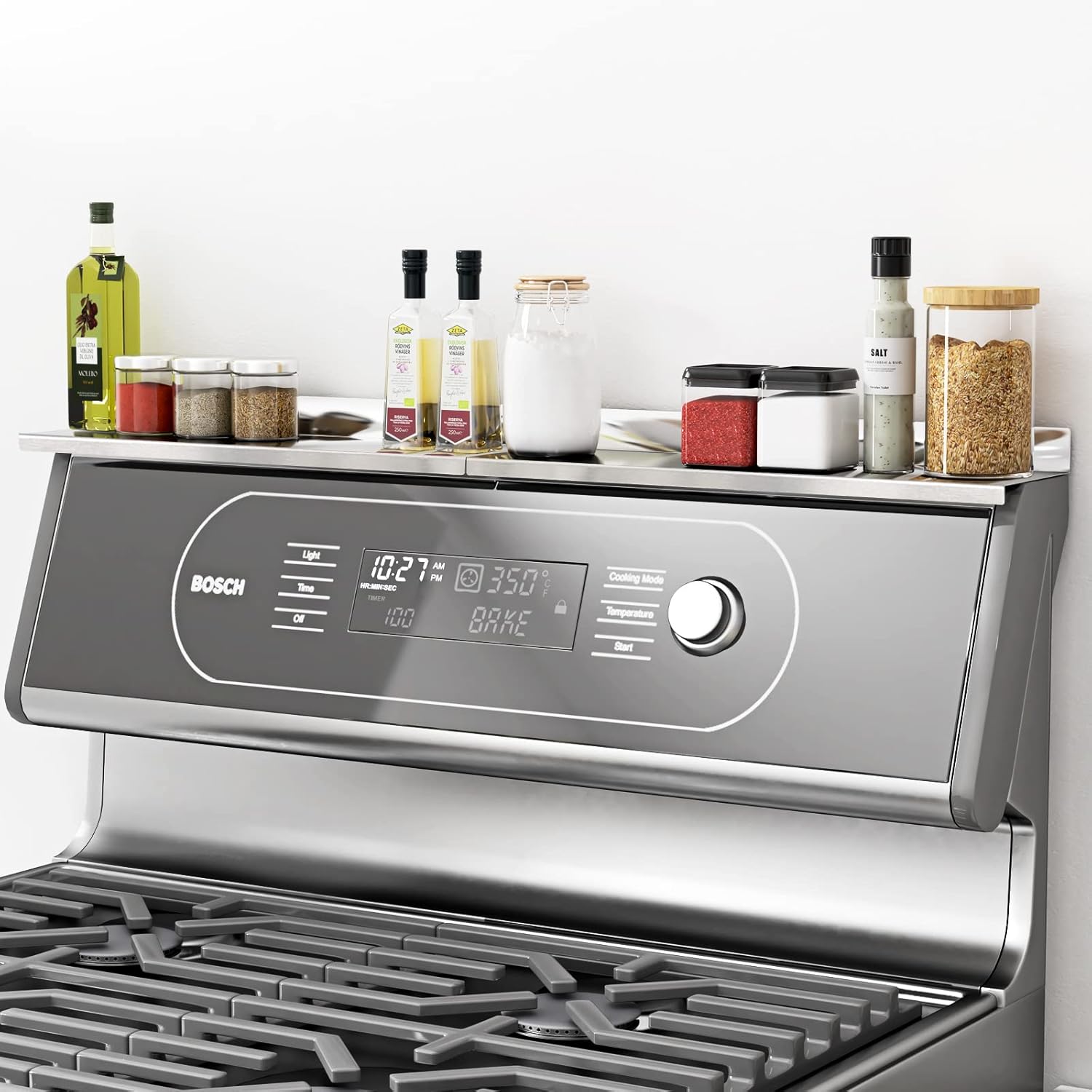 Over Stove Top Shelf Stainless Steel, 2pcs 15" Stove Spice